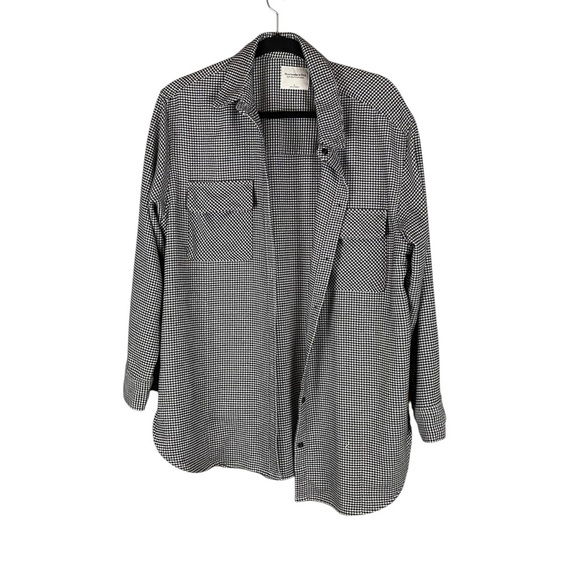 Abercrombie & Fitch Soft A&F Houndstooth Shirt Jacket Size L - Picture 2 of 9